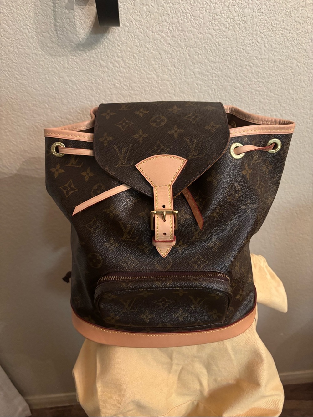 Authentic 2000 LV Montsouris MM SP0050 Full Vachetta replaced 1,360 receipt.